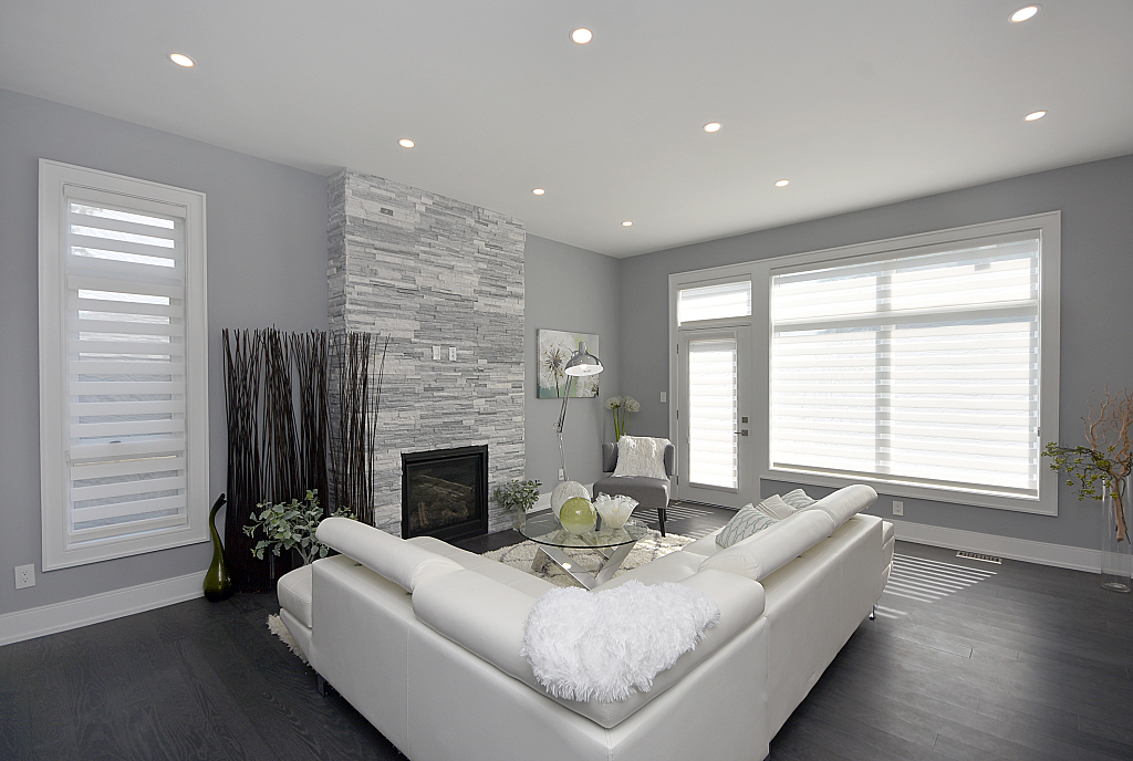 Fireplace Windows, 948 Third, Mississauga Home Staging