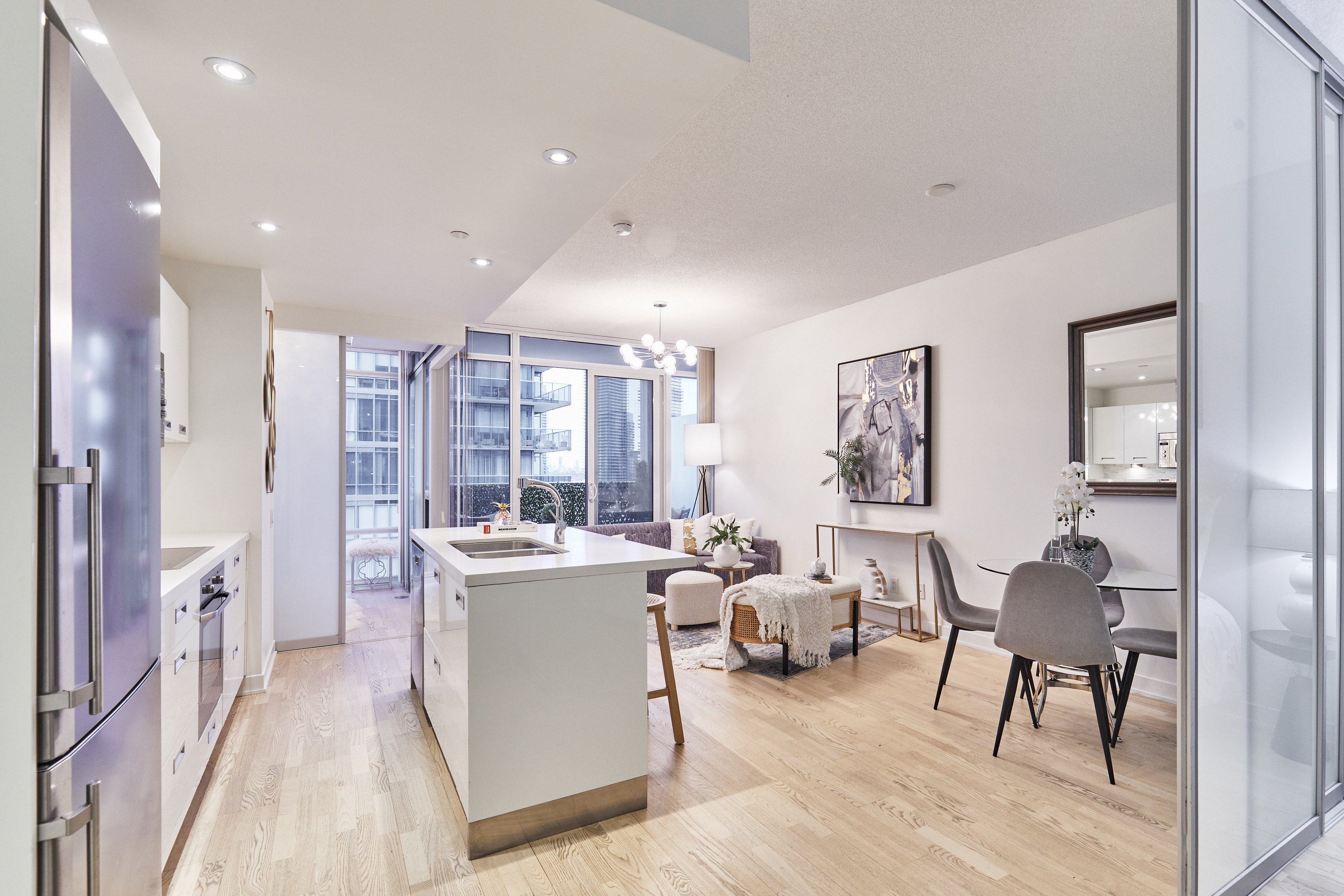 Kitchen Area, 88 Park Lawn, Toronto Condo Staging