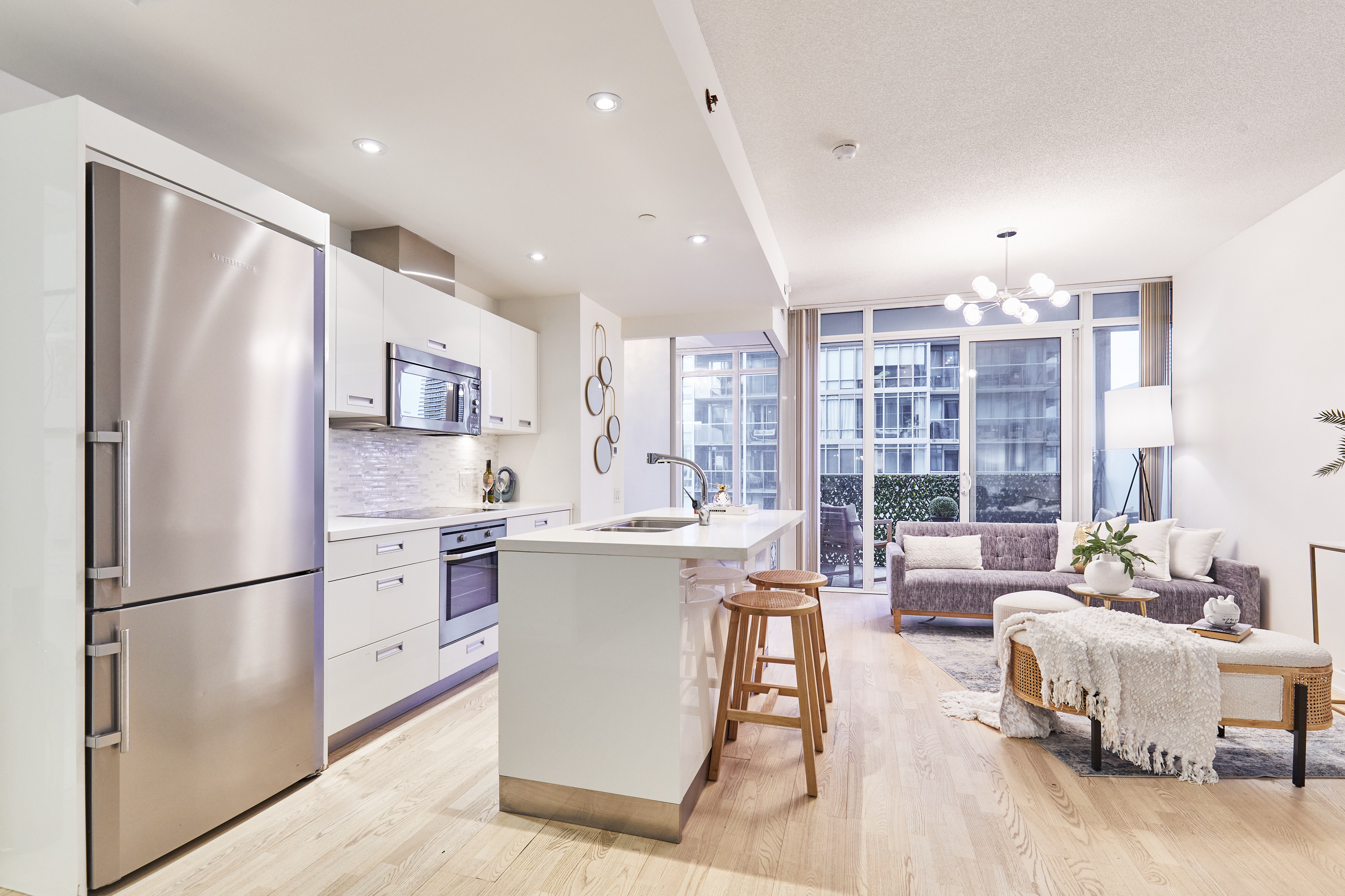 Kitchen Floor, 88 Park Lawn, Toronto Condo Staging