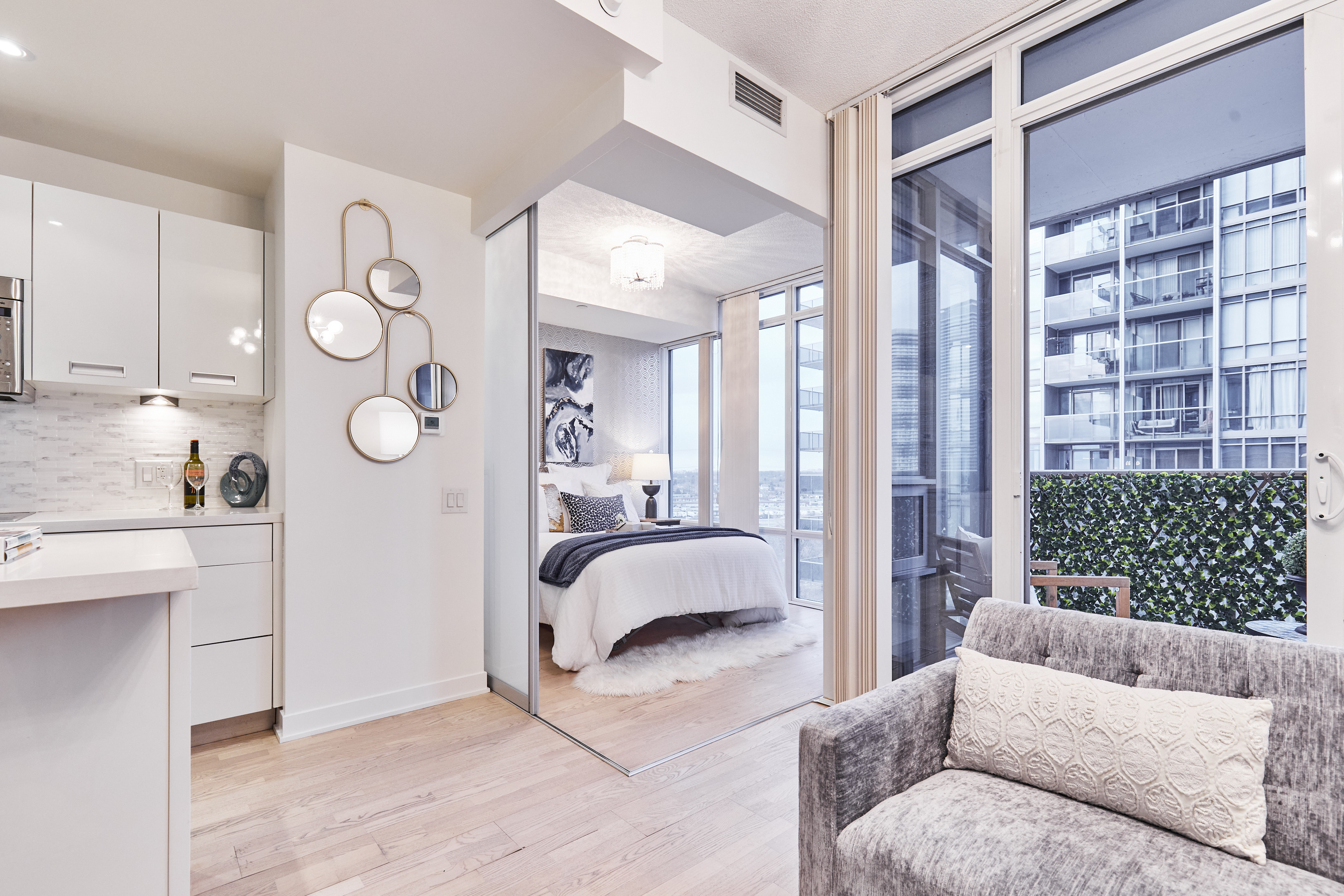 Bedroom Angle, 88 Park Lawn, Toronto Condo Staging