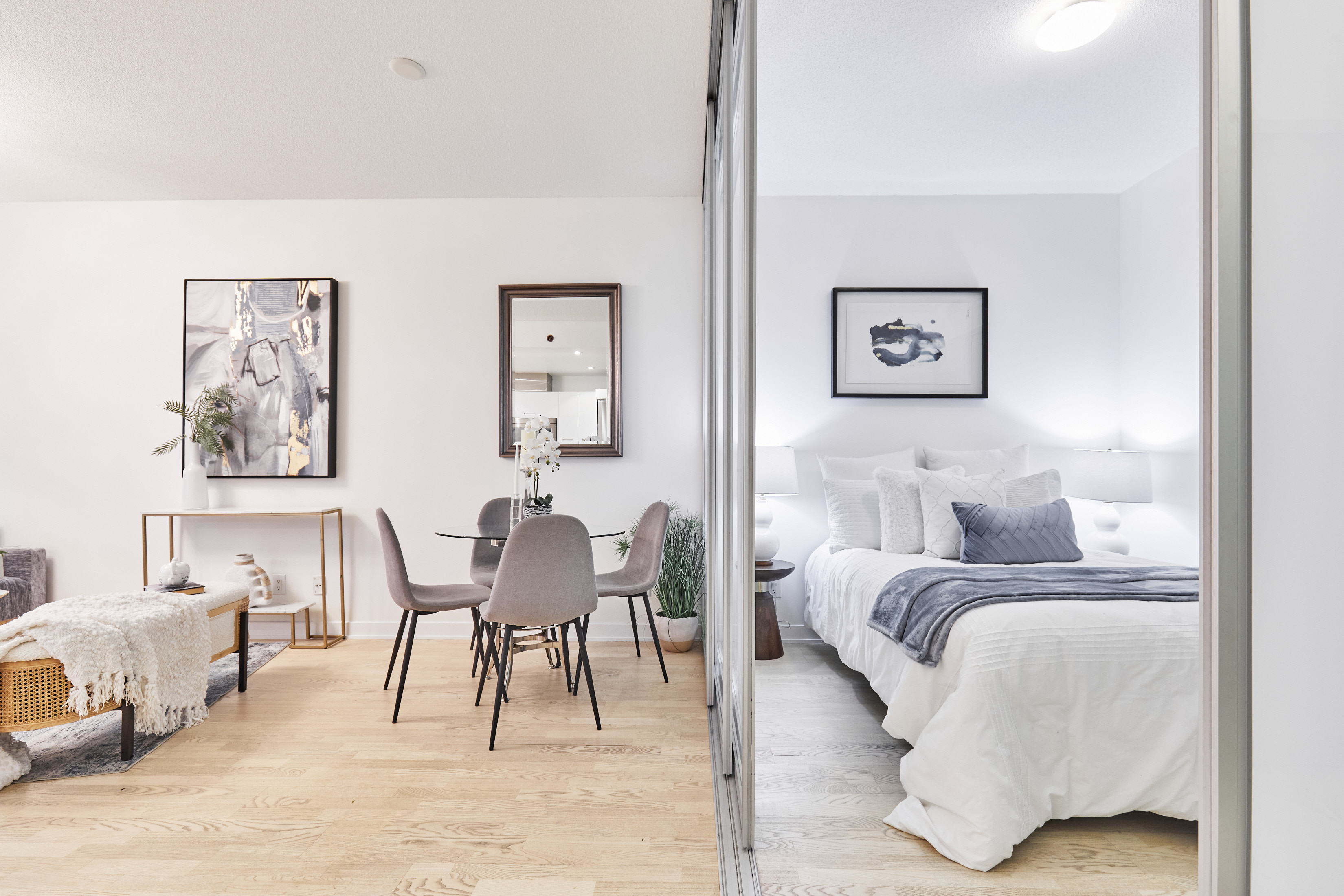 Second Bedroom Dual Shot, 88 Park Lawn, Toronto Condo Staging