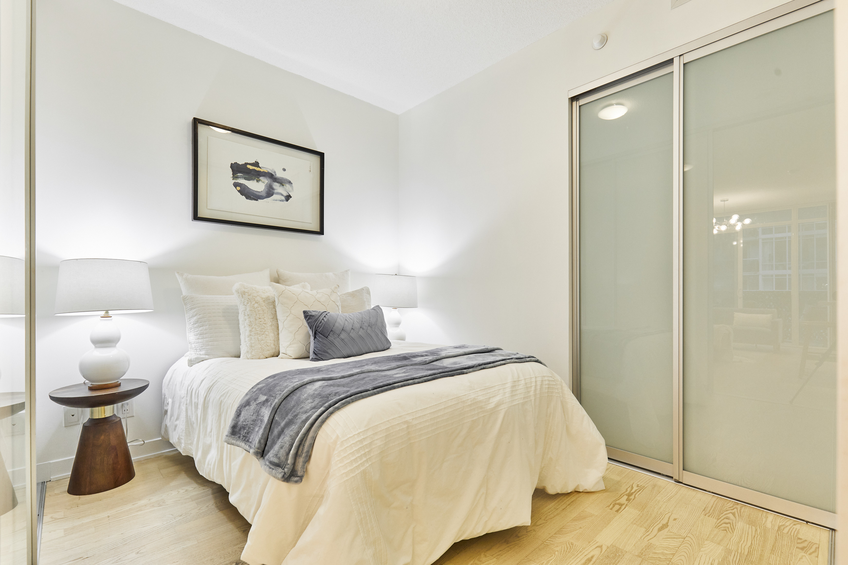 Second Bedroom Interior, 88 Park Lawn, Toronto Condo Staging