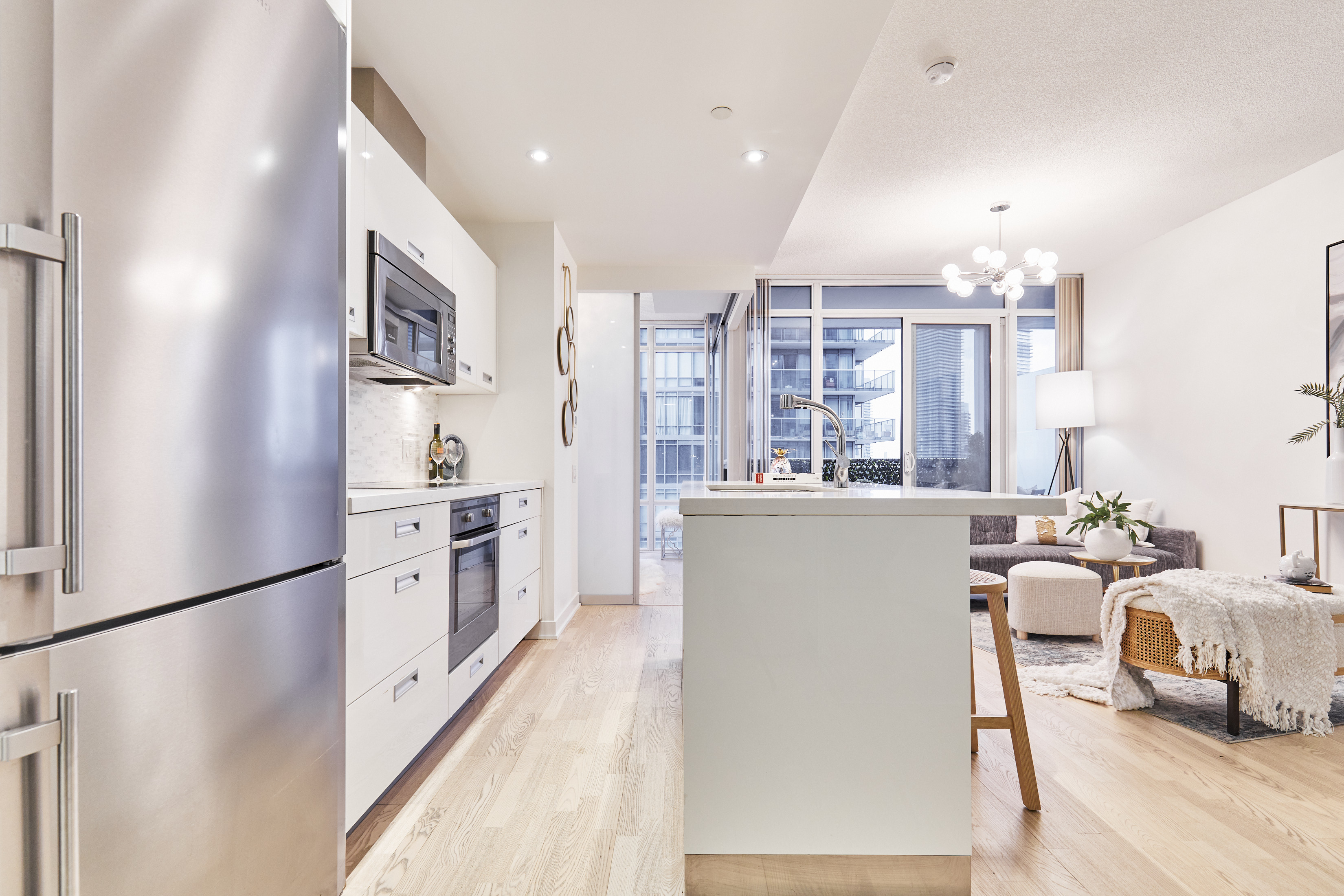 Kitchen Walkway, 88 Park Lawn, Toronto Condo Staging