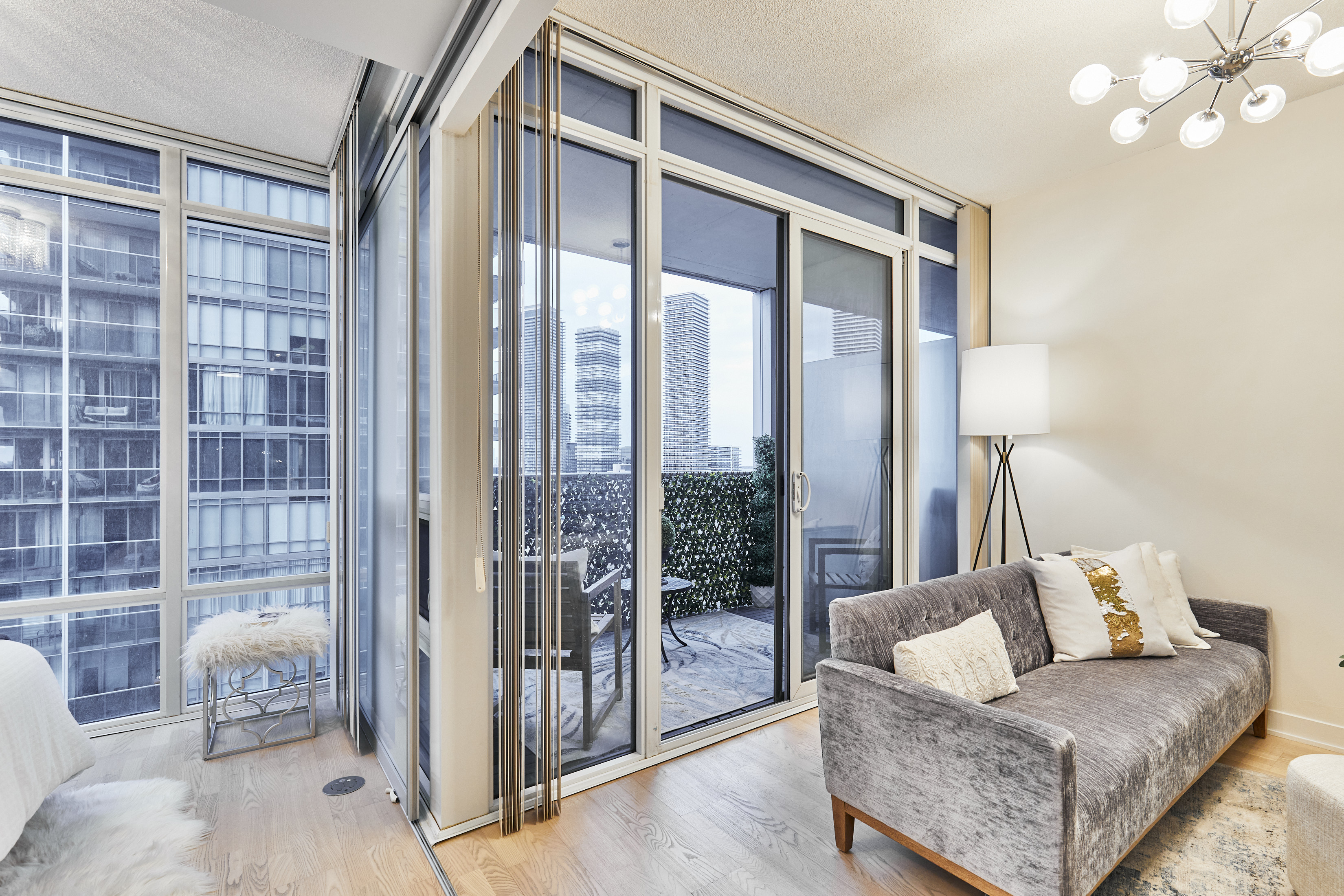Balcony Doors, 88 Park Lawn, Toronto Condo Staging