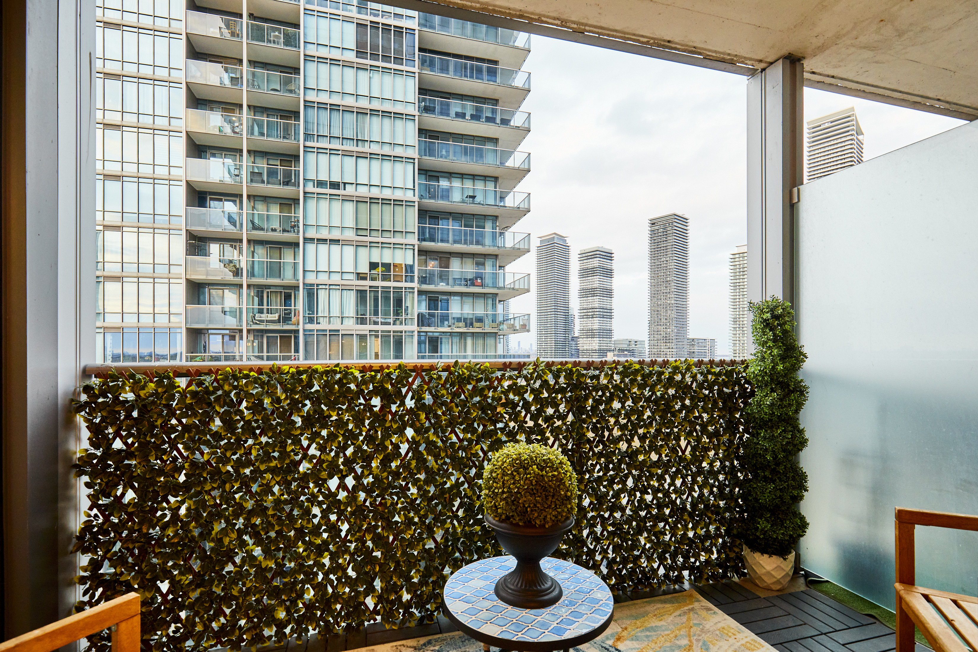 Balcony View, 88 Park Lawn, Toronto Condo Staging