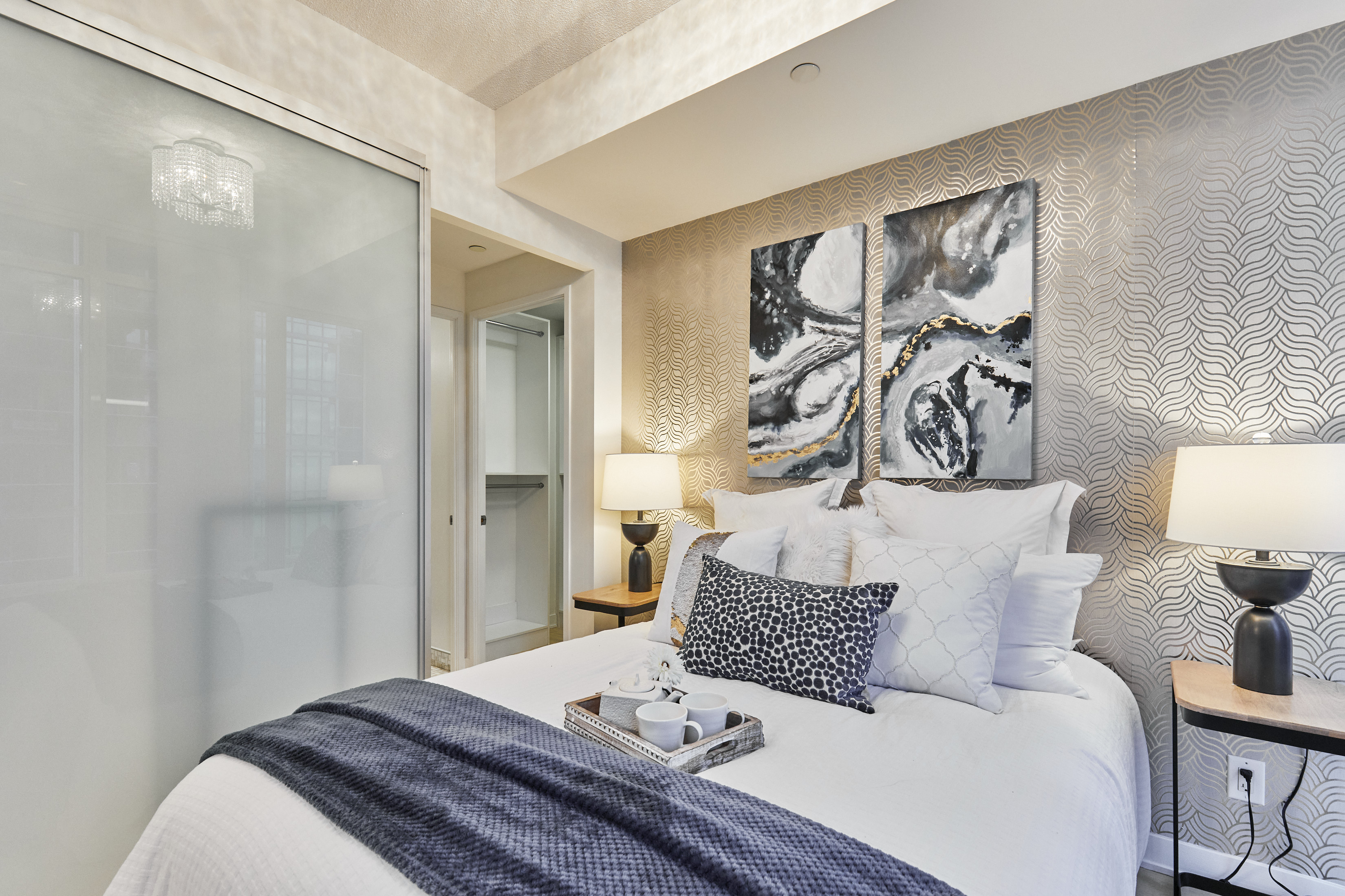 Bedroom View, 88 Park Lawn, Toronto Condo Staging