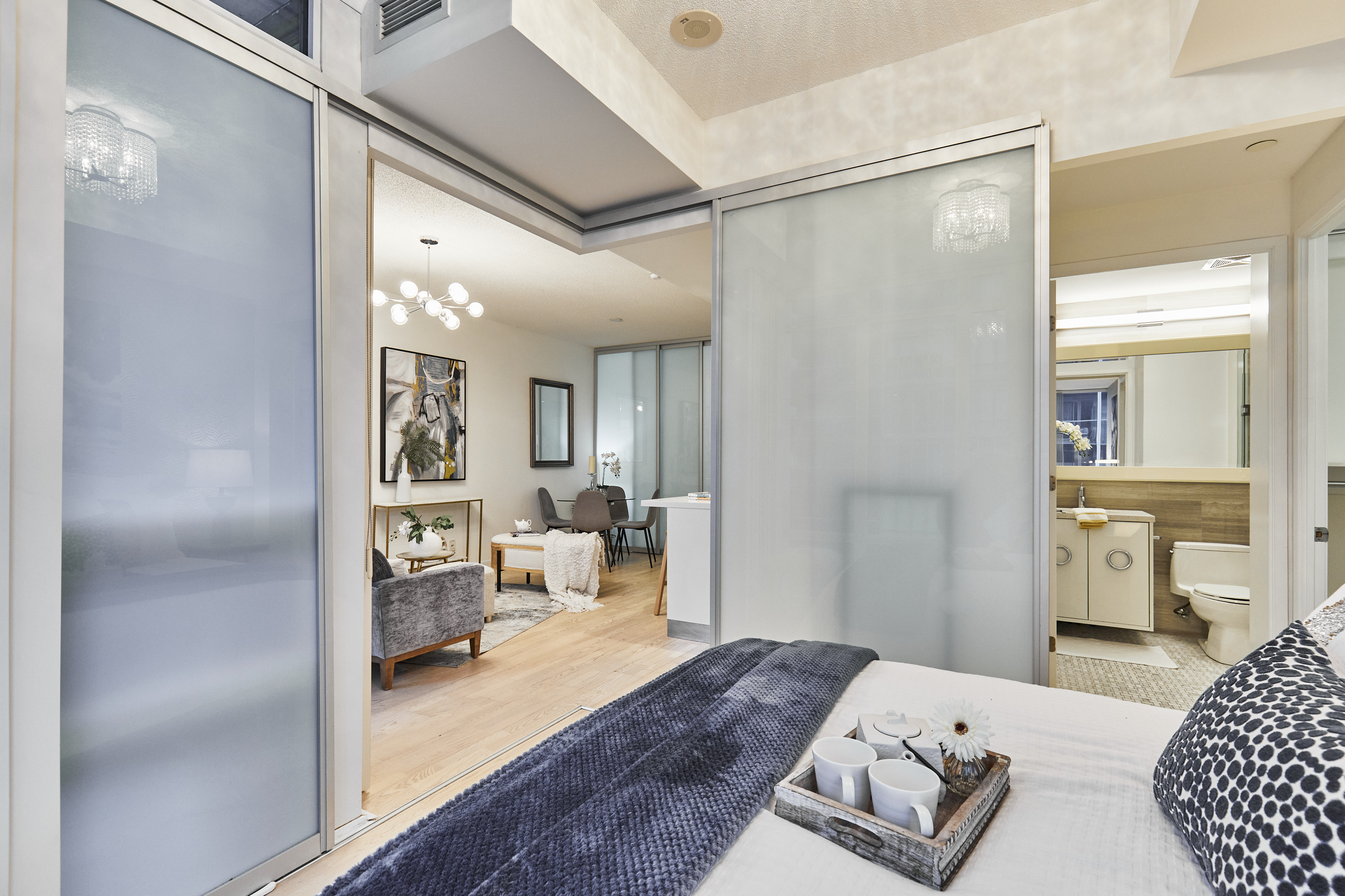 Bedroom Angle, 88 Park Lawn, Toronto Condo Staging