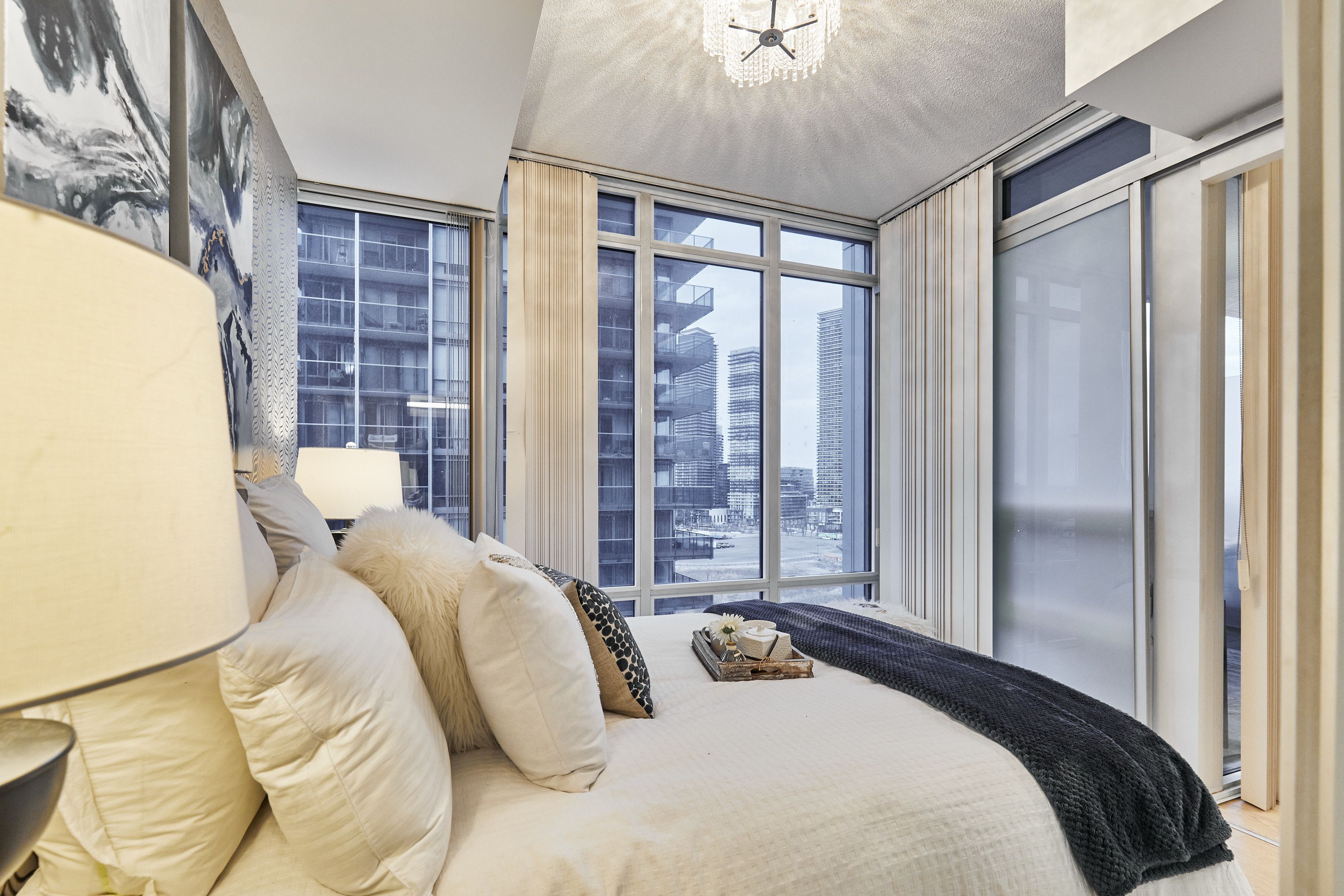 Bedroom Window, 88 Park Lawn, Toronto Condo Staging