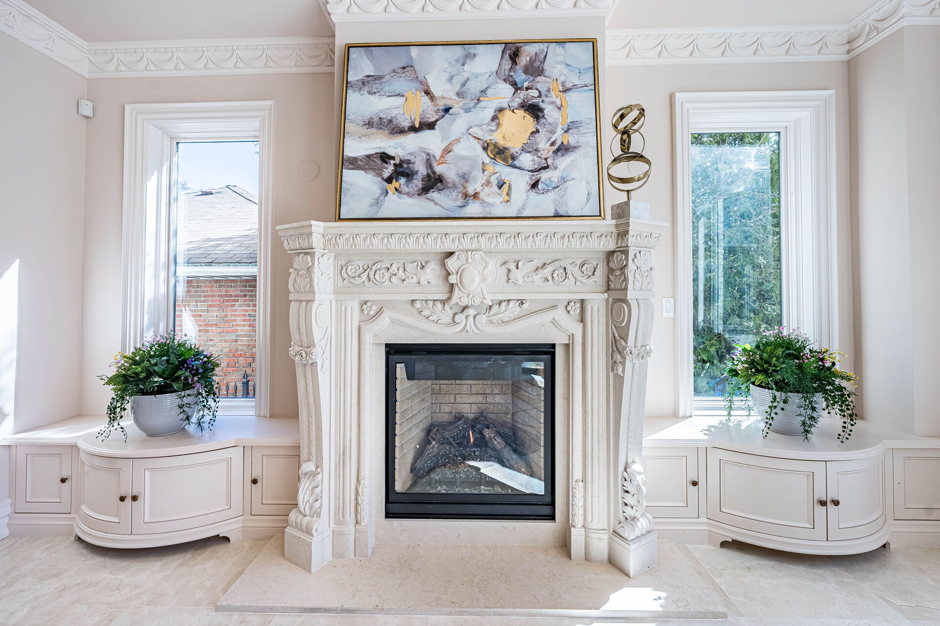 Fireplace Mantle Area, 61 York Rd, Toronto Home Staging